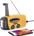 Wind up Solar Hand Crank Radio, 2000Mah SOS Alarm for Camping