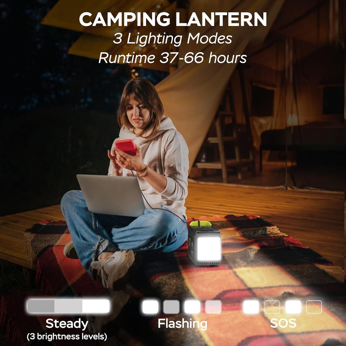 Portable Power Station 24,000Mah/ 88.8Wh, 120W Peak Solar Generator